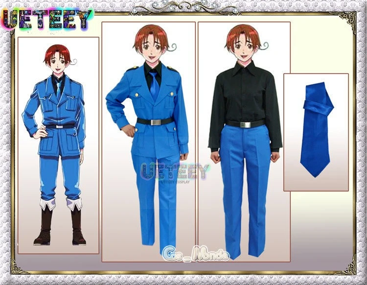 

UETEEY COS APH Feliciano Vargas Cosplay Costume Halloween Custom Any Size