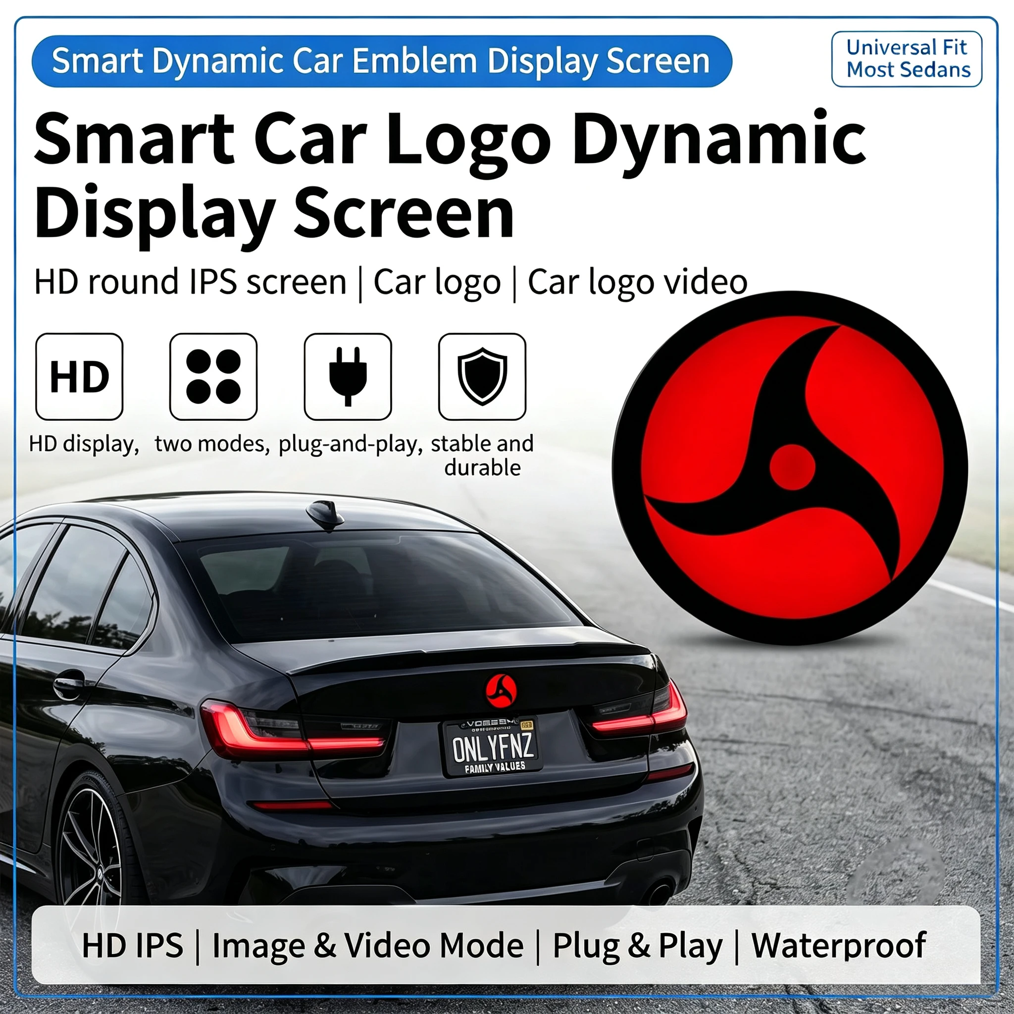 Emblem Mobil LED Dinamis untuk - Smart Home Icon ulasan dan harga