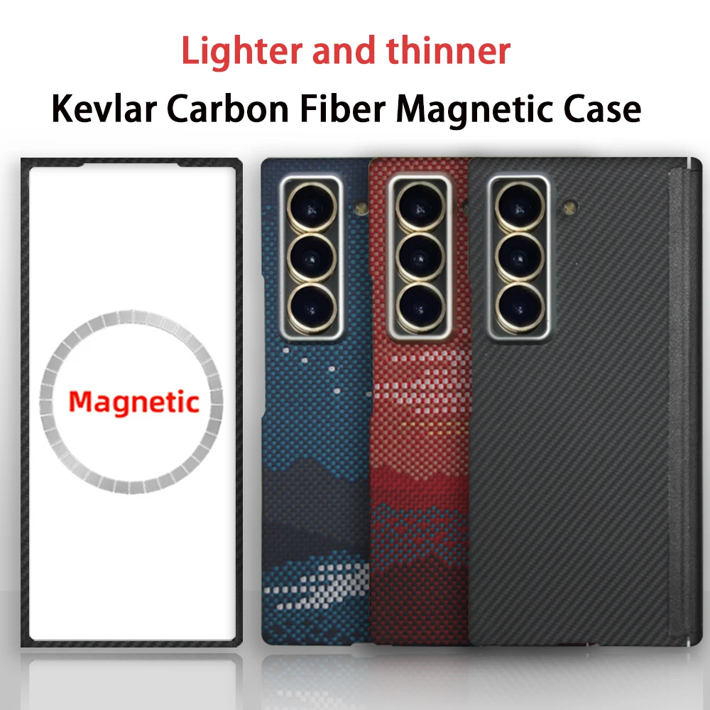 Magnetic Aramid Case For Samsung W25 Aramid Fiber Case With Magsafe Ultra Thin Lightweight Cover