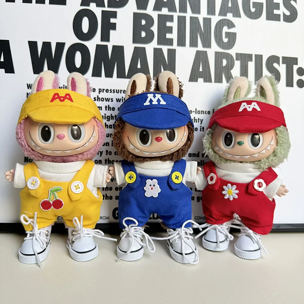 

Dopamine Style Overall Keychain for Labubu Dolls Adorable Accessory for Korea Kpop Exo