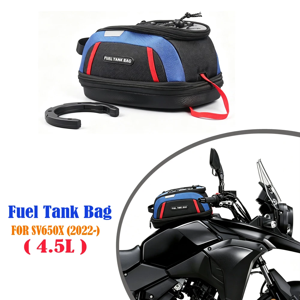 For Suzuki SV 650X SV 650X 2022-Tank Bag Luggage Backpack Racing Motorcycle Tank Front Bag Quick Lock Flange