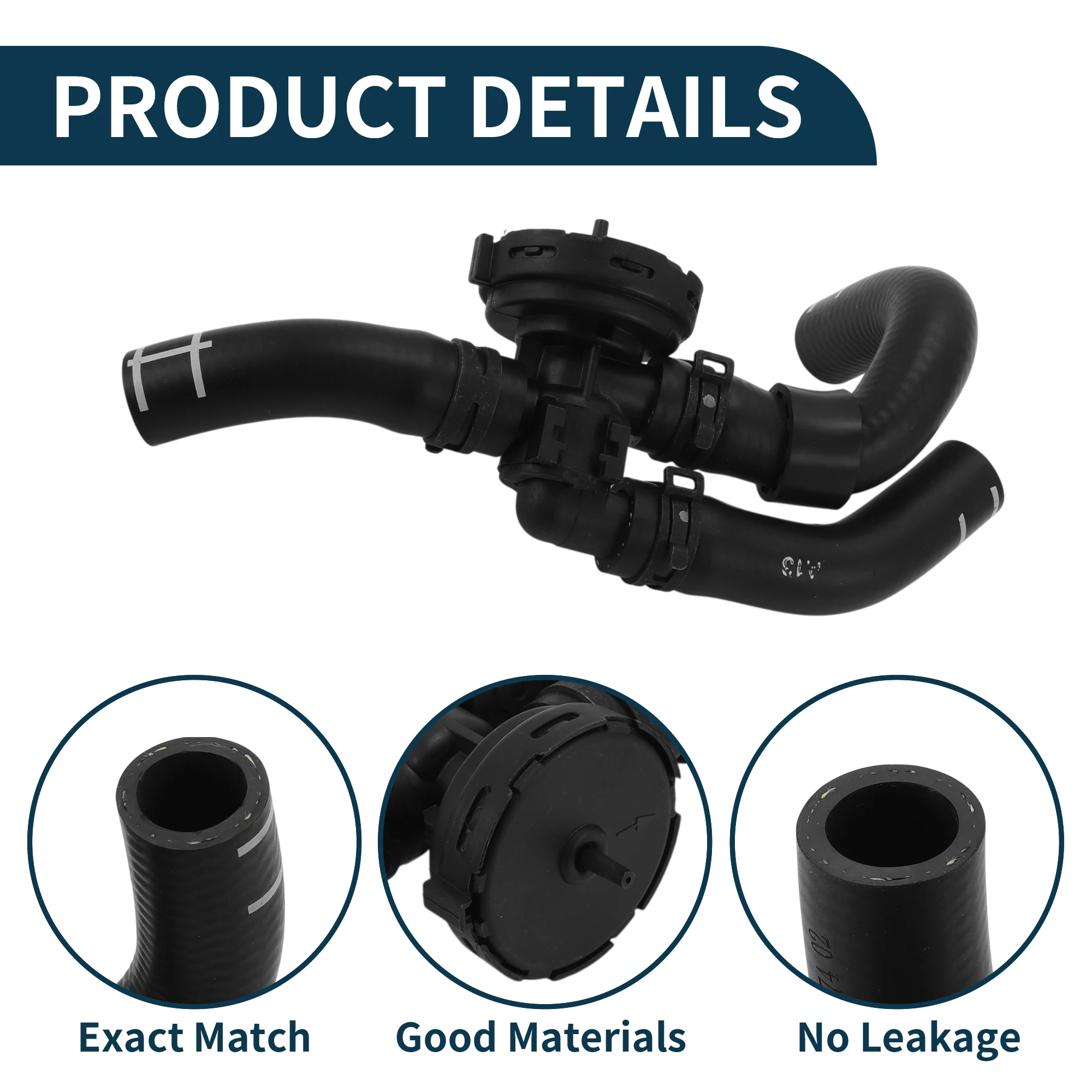 

UXCELL Radiator Hose Heater Hose Radiator Outlet Hose Pipe for Porsche Cayenne 3.0L 2011-2014 No.95810637402 Rubber Coolant Pipe