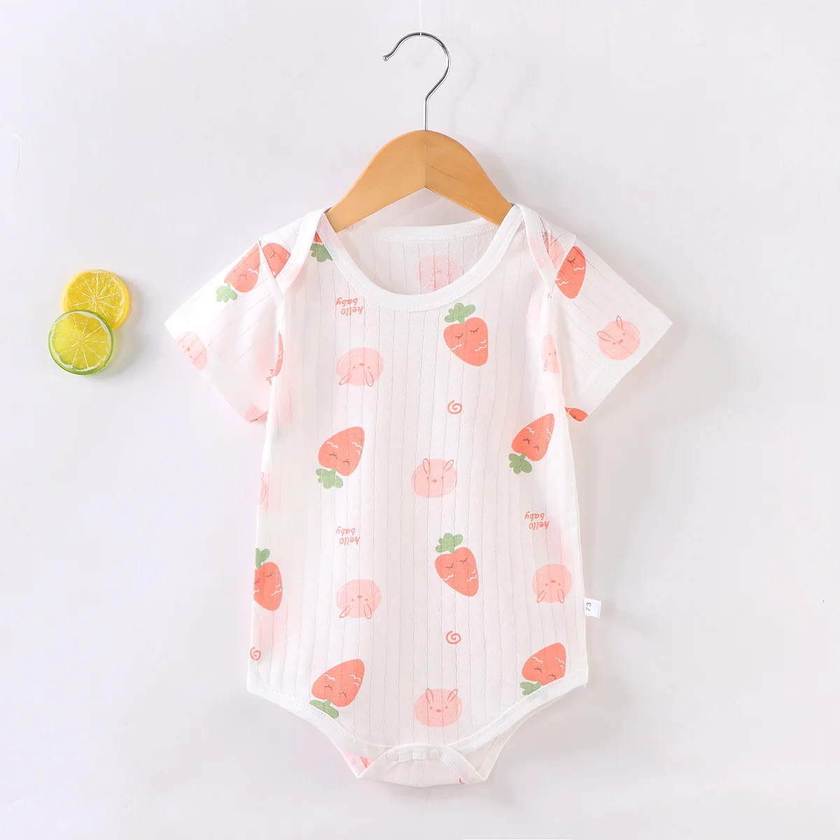 2023 Unisex Solid Color 5Pieces Baby Girl Clothes Cotton Newborn Bodysuits Cartoon Print Baby Boy Clothes Set Summer Bebes