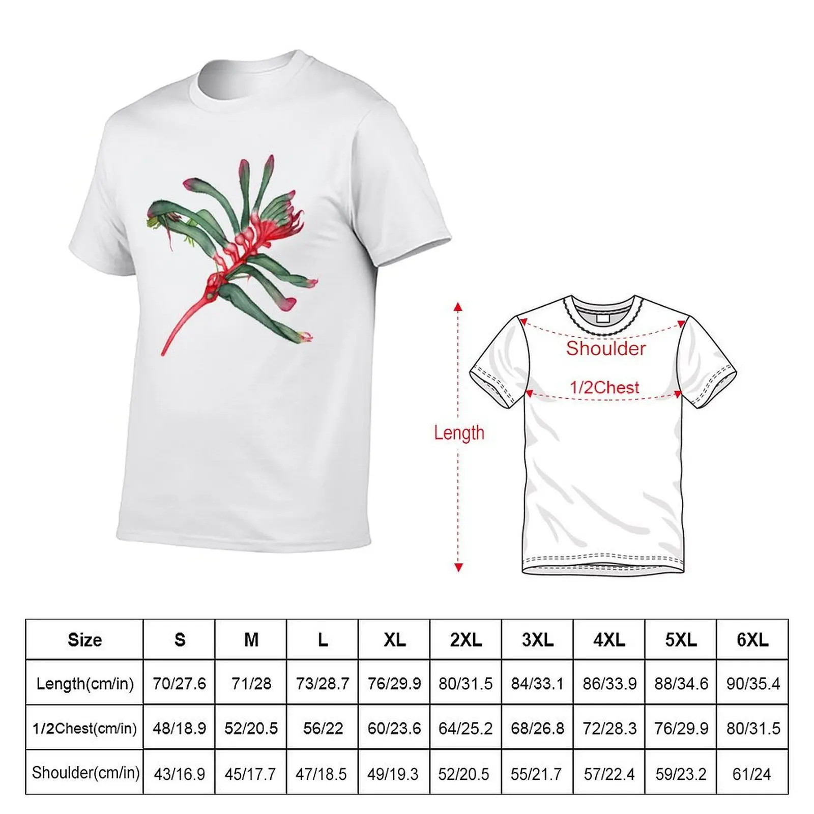 Kangaroo Paw Flower T-Shirt man t shirt luxury t shirt for man 100 percent cotton cotton t shirt pack T-shirt