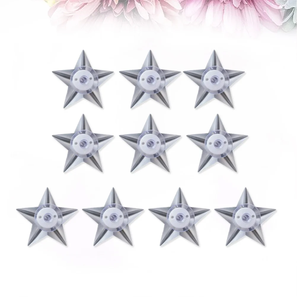 10 قطعة LED الخماسي ضوء الليل التحول لينة توهج لغرفة النوم غرفة الحضانة ديكور نجمة على شكل تركيب المصابيح #3