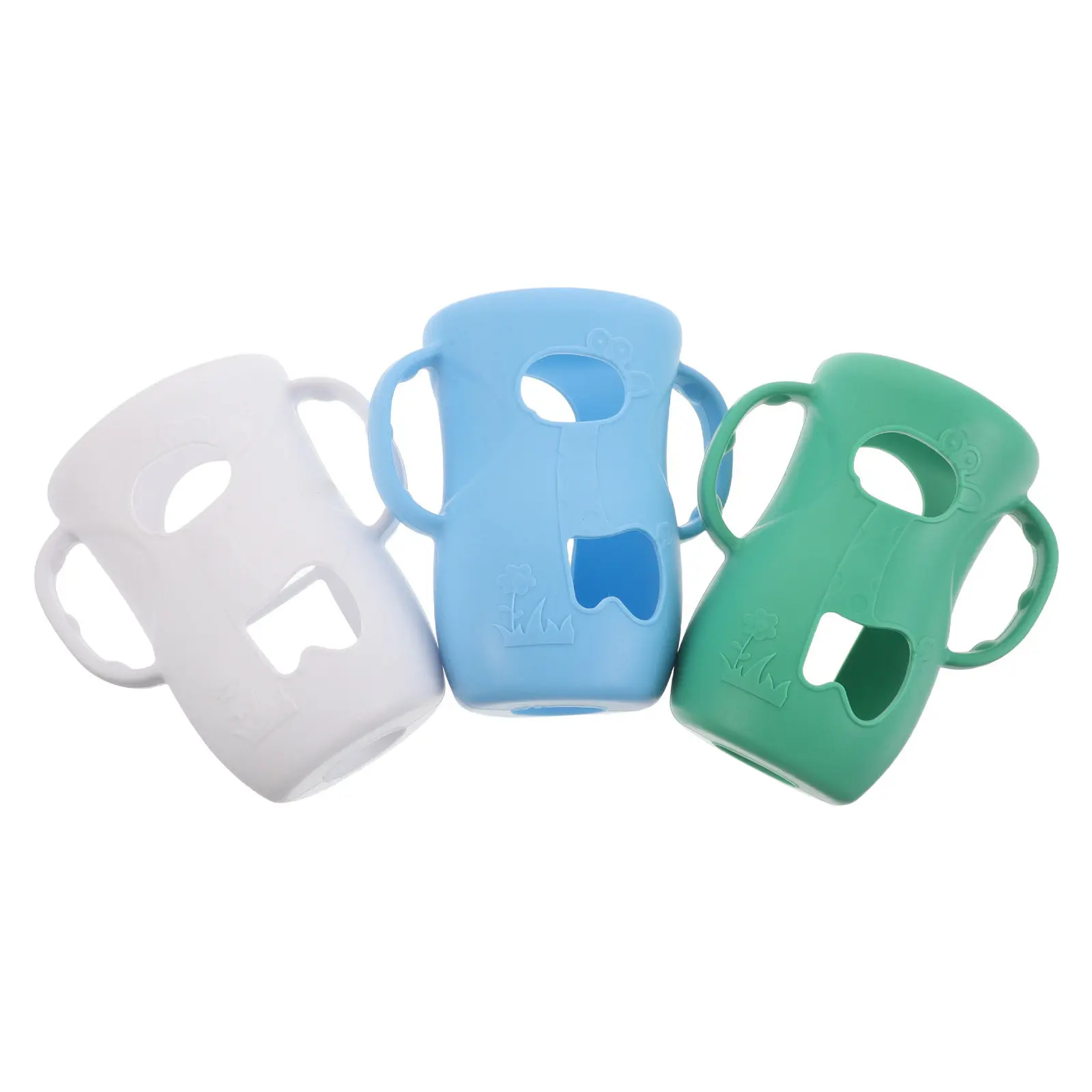 

3Pcs Silicone Baby Bottle Covers Insulated Feeding Bottle Sleeves Gentle Skin Safe Anti-Collision Warmth Retention for Infants