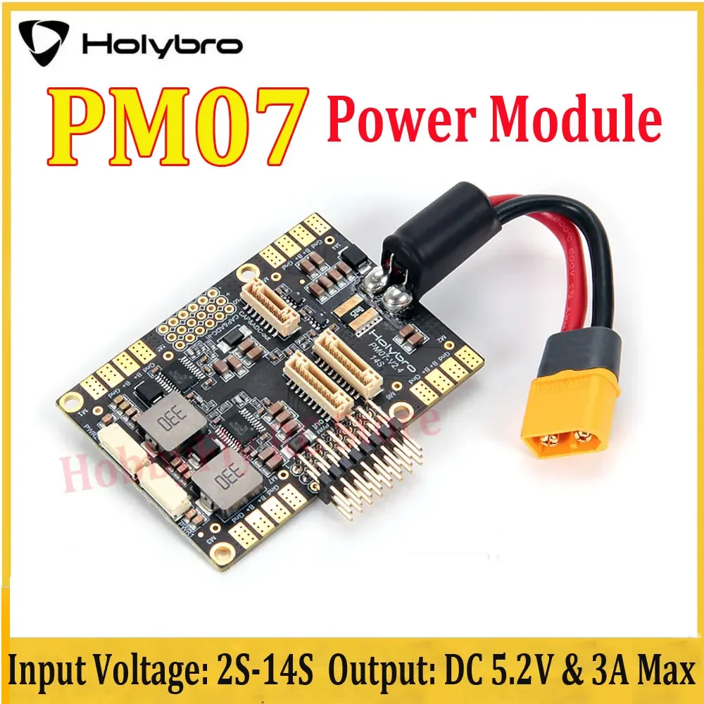 

HolyBro PM07 Power Management PM Module W/ 5V UBEC 2 ~ 12s LiPo Output for Pixhawk 4 PX4 Flight Controller RC FPV Racing Drone