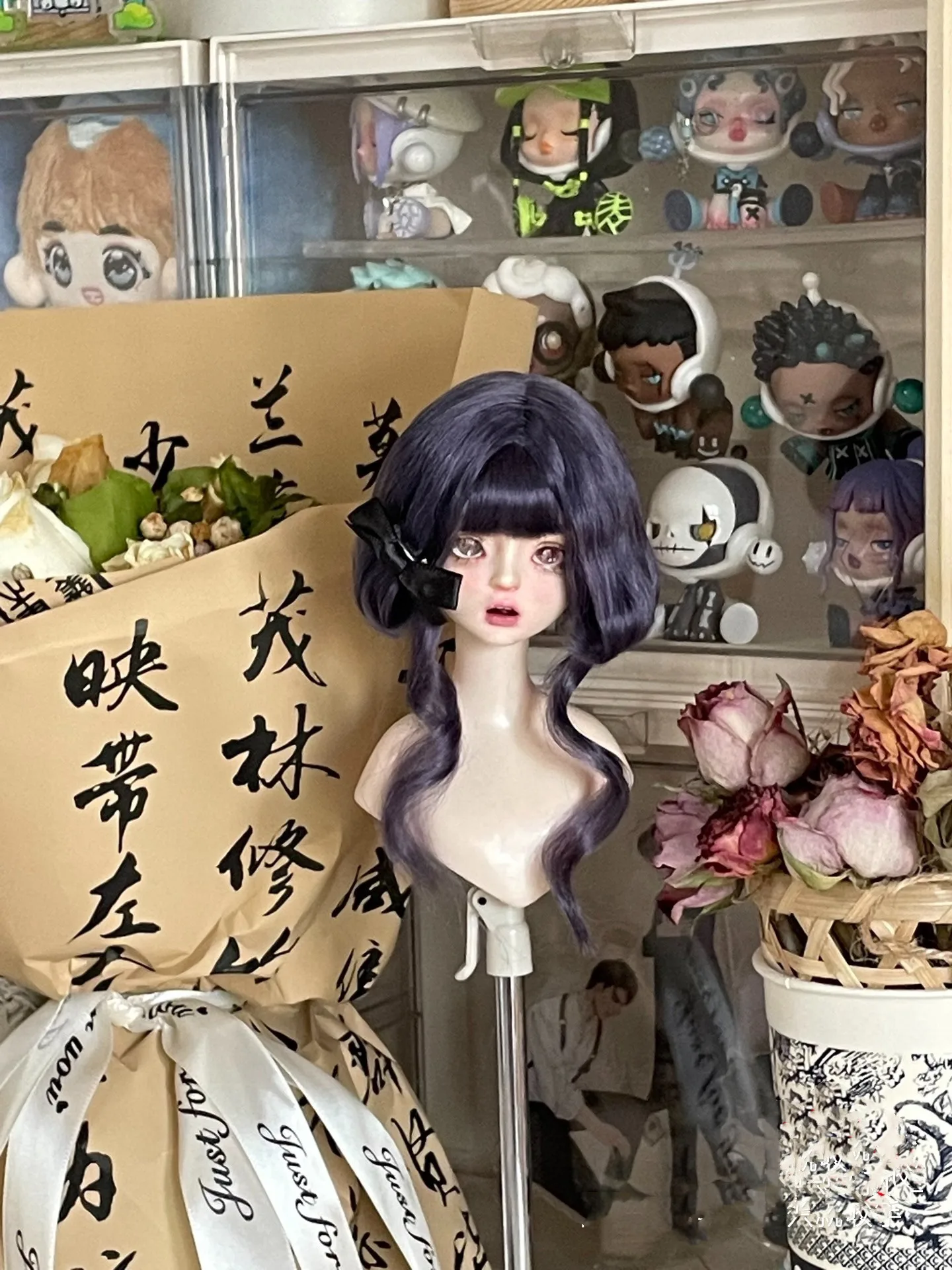 

Beautiful doll hair BJD wig “Baby octopus” 1/4 mohair wig free shipping​