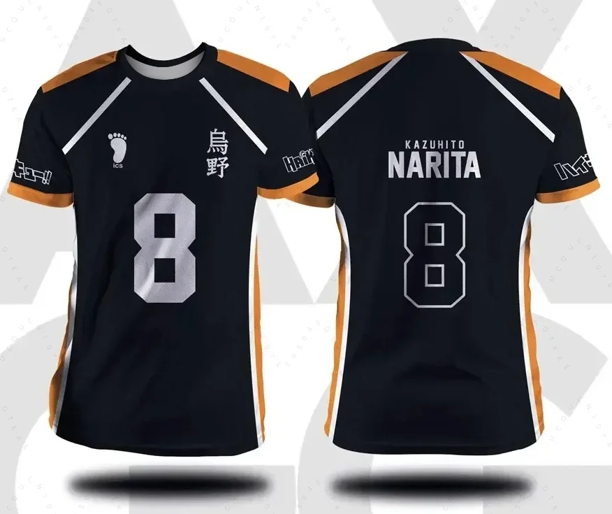 Haikyuu Fukurodani Hinata Cartoon Anime Cosplay Herren Trikot Kurzarm Kinder T-Shirt Kleidung Unisex Top Mode Herren Radsport T-Shirt – Detail 11