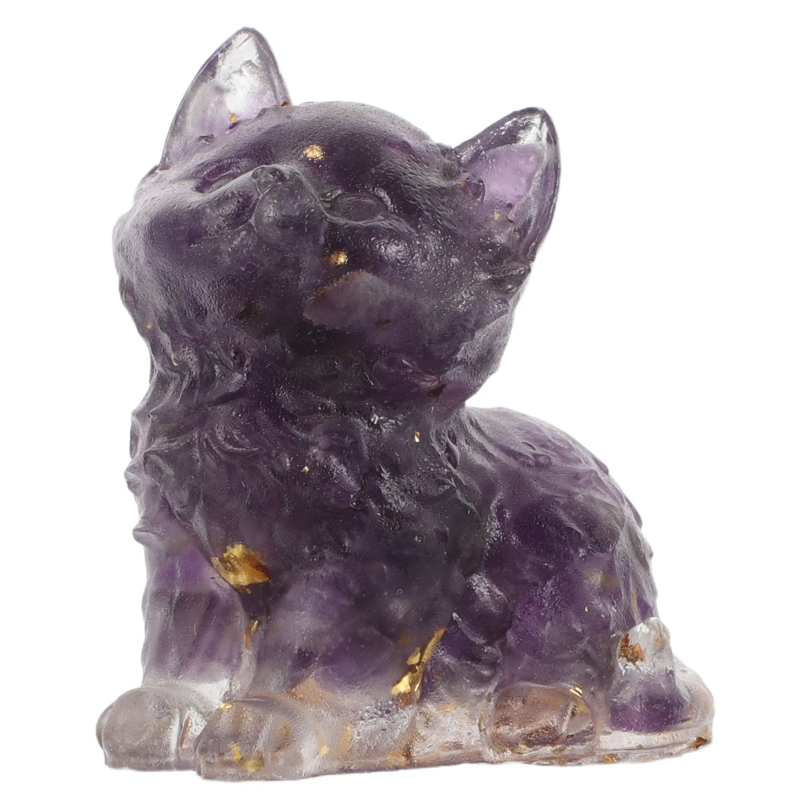 

Mini Crystal Cat Resin Statue for Home Decor Car Interior Shelf Display Elegant Feline Decoration Gift for Her