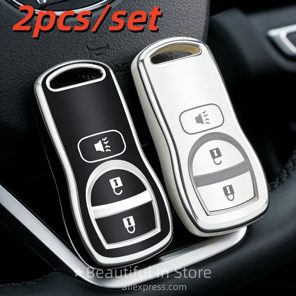 

2pcs/lot car key case covers For Nissan Quest Tiida Livina X-Trail Paladin 2003 2004 2005 2006