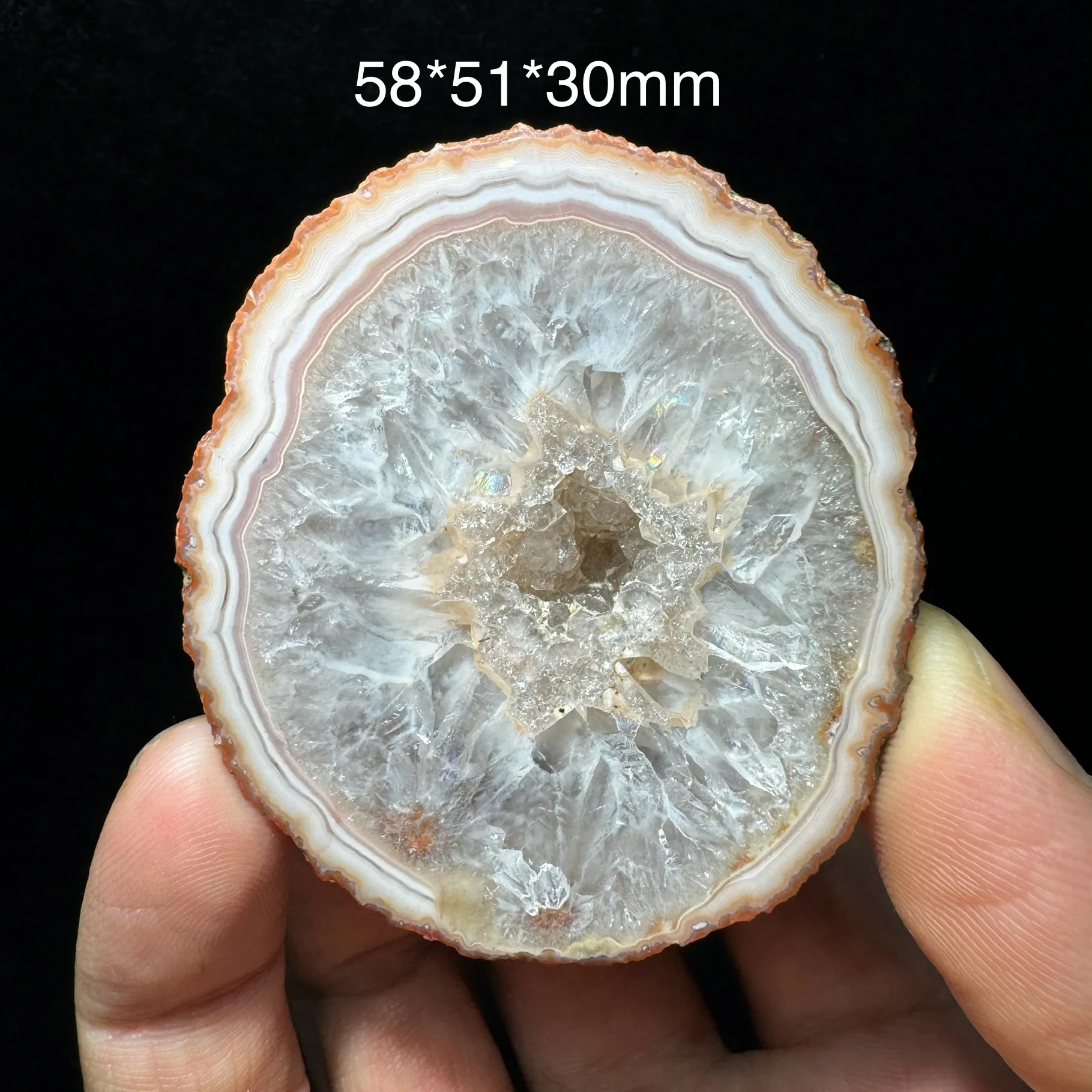 Natural Rough Polished ZhanGuo Red Agate Geode Egg Druzy Crystal Quartz Cluster Sardonyx Healing Stone Home Decor