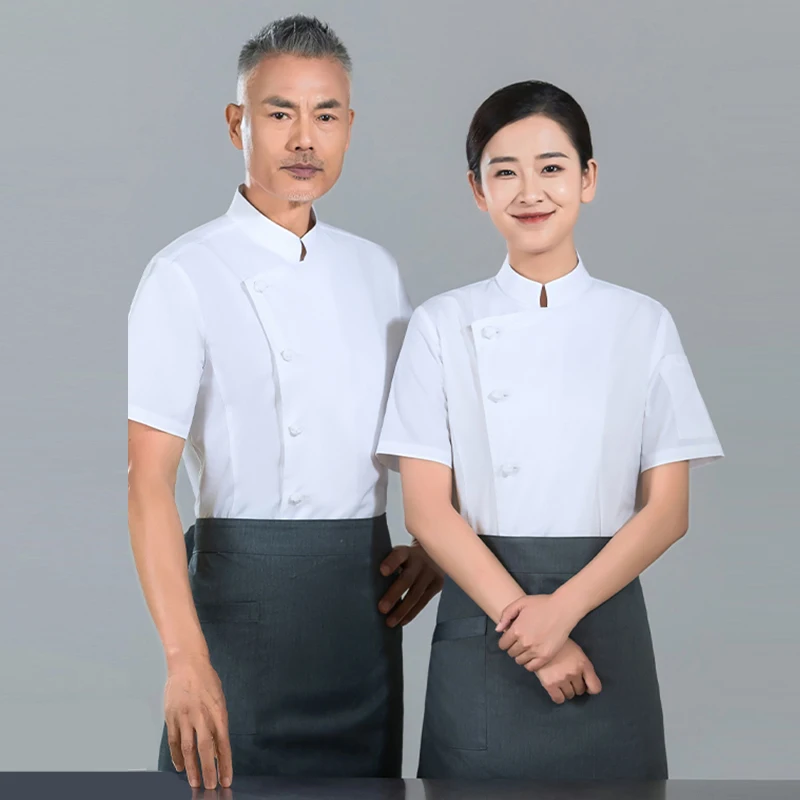 Kitchen Shirt Cooking Costume Waiter Work Clothes Restaurant Overalls Hotel Chef Uniform Men's Chef Jacket Bakery Workwear
