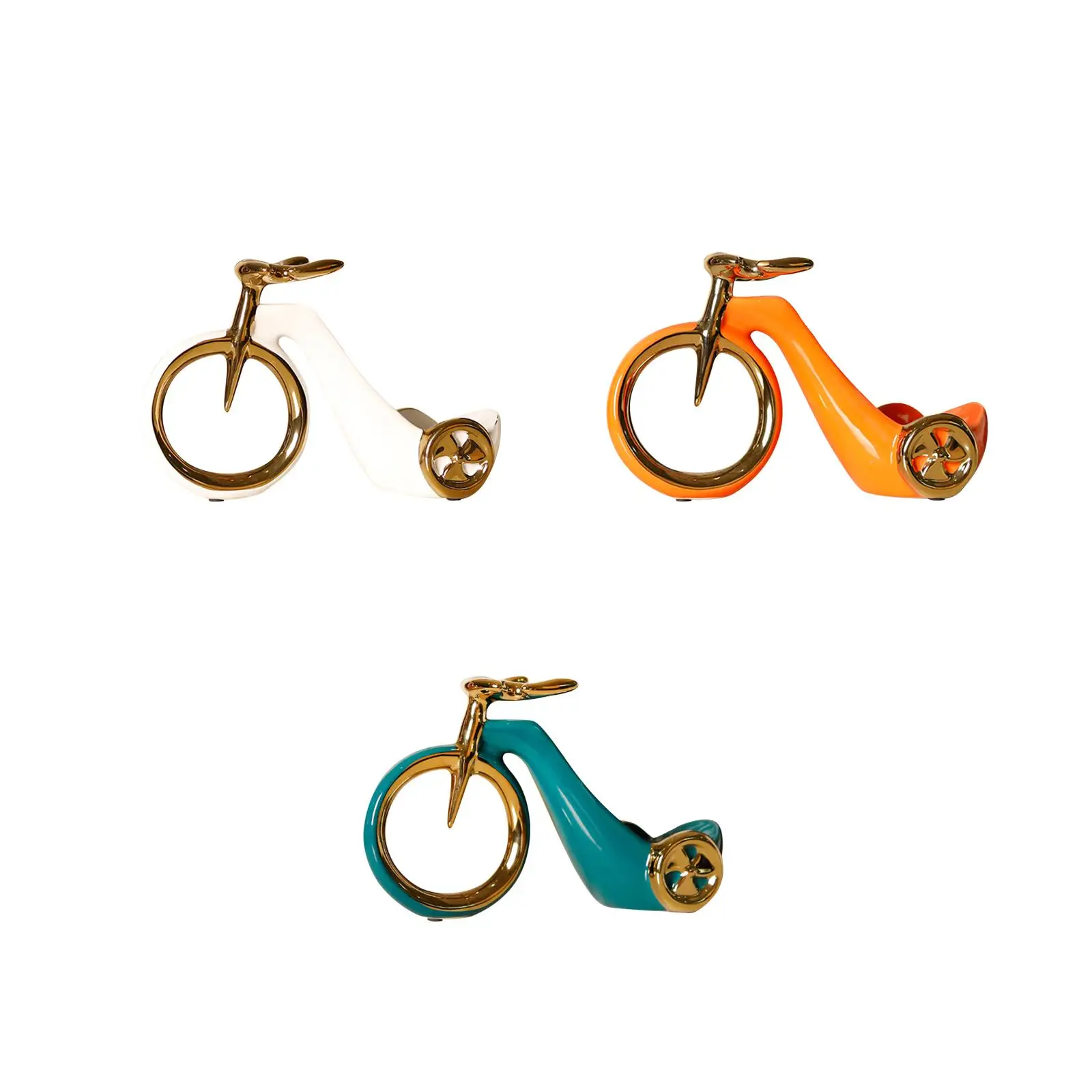 Fahrrad-Statue Weinflaschenhalter aus Keramik 25x16x11cm für Zuhause und Büro Multifunktionaler Weinorganizer Tischdekoration