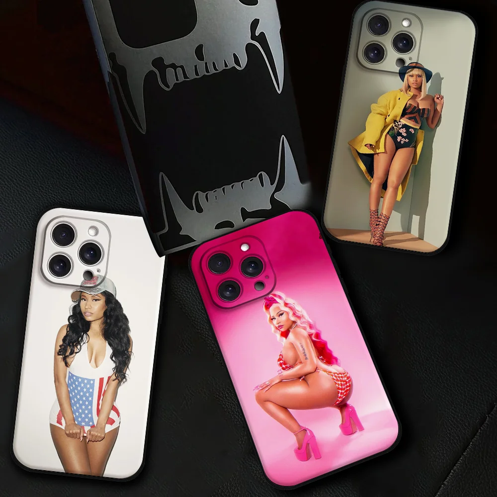 N-Nicki M-Minaj Singer funda de teléfono para Iphone 16 15 11 13 14 Pro Max 7 8 Plus X Xr Xs Max 12mini funda negra