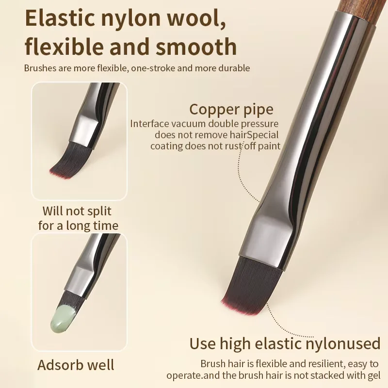 Set di pennelli per unghie Grande cerchio quadrato Terapia della luce Penna per pittura Pittura Fiore Linea di trazione speciale Penna per spazzare gradiente universale