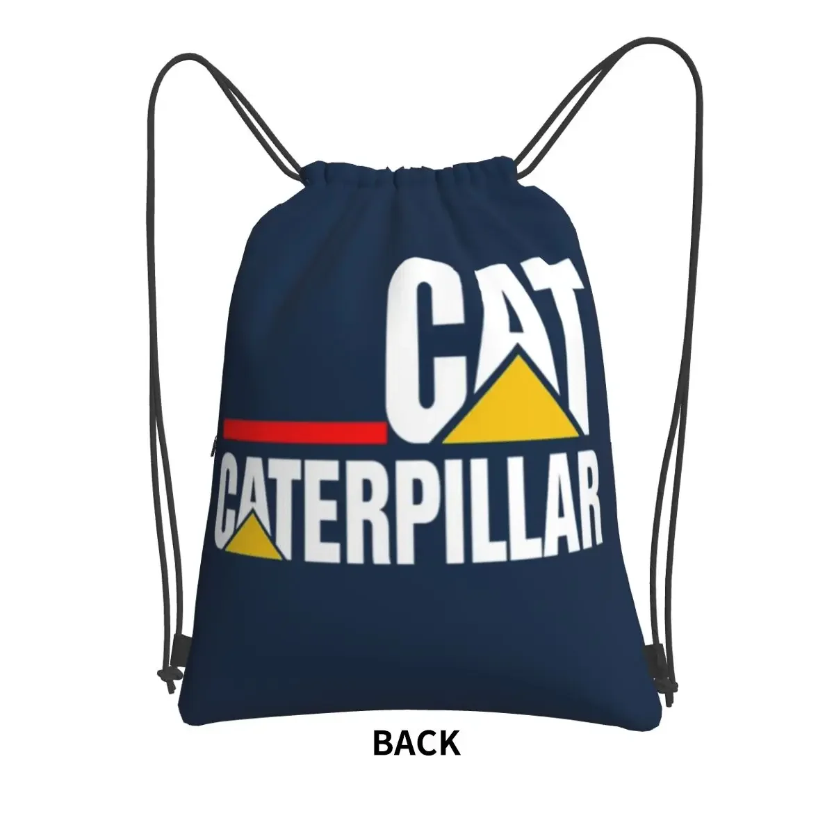 Cat-caterpillar Logo Portable Backpacks Drawstring Bag Fashion Drawstring Bundle Pocket Storage Bags For Travel Sport Man Woman