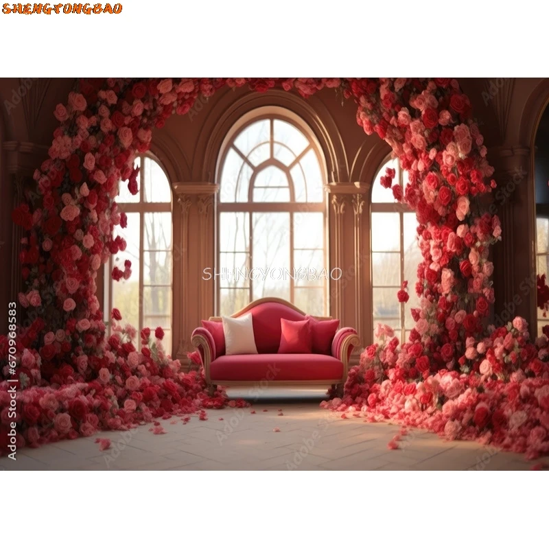 Фон для студийной фотосъемки с изображением празднования свадьбы