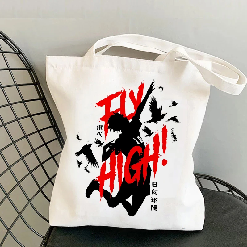 Nowe torby na ramię torby płócienne Haikyuu z nadrukiem Anime torby Crossbody dla kobiet urocza torba podróżna o dużej pojemności