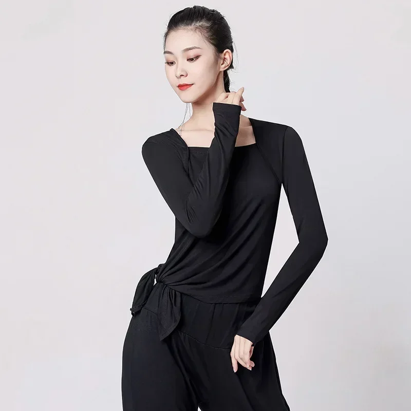 Dance practice clothes, tops, art test body clothes, female students, Chinese modern dance clothes, training dance clothes