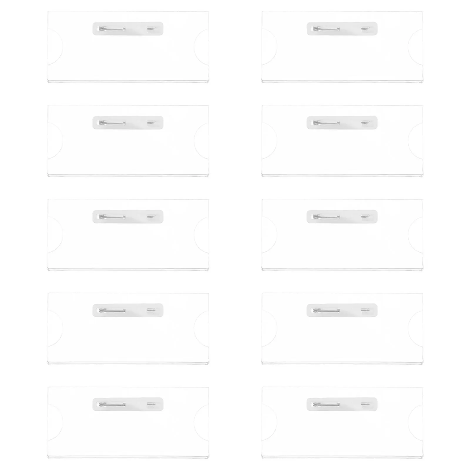 10 قطعة شارات الصدر الاكريليك سطح أملس للمدرسة مكتب اجتماع اسم شارة أصحاب الطلاب الموظف بطاقة الهوية حالات #2