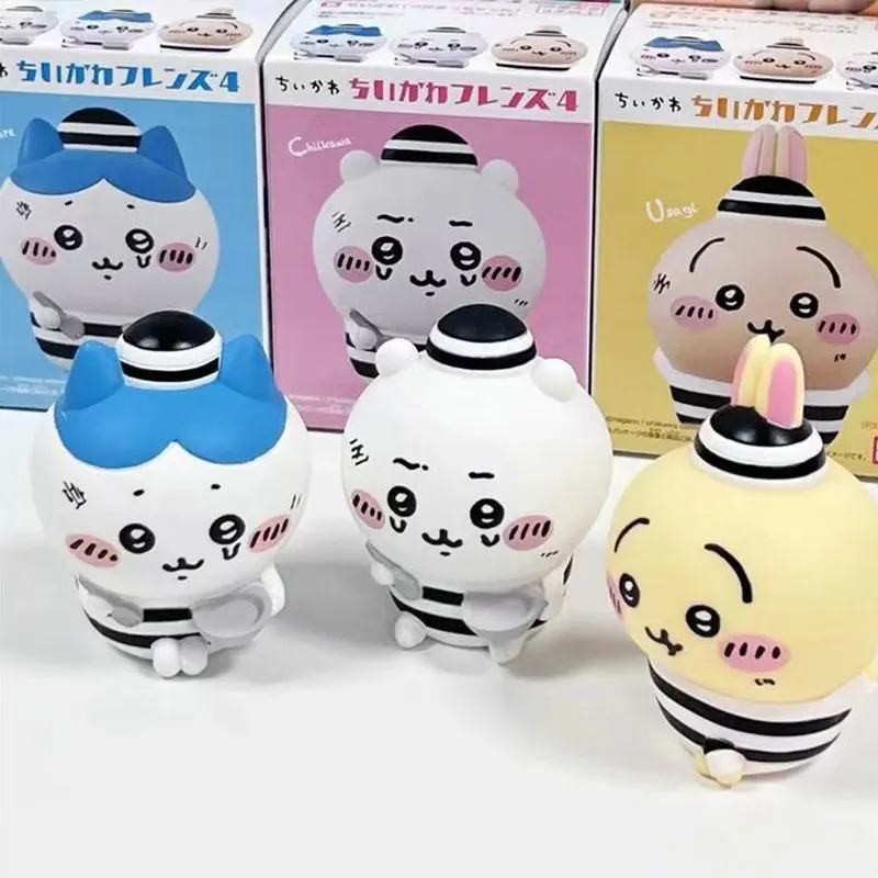 Chiikawa Friends Series 4 Blind Box Figures | Cute Usagi Hachiware Shumai Chiikawa Plush Style Mini Toy Display Collectibles