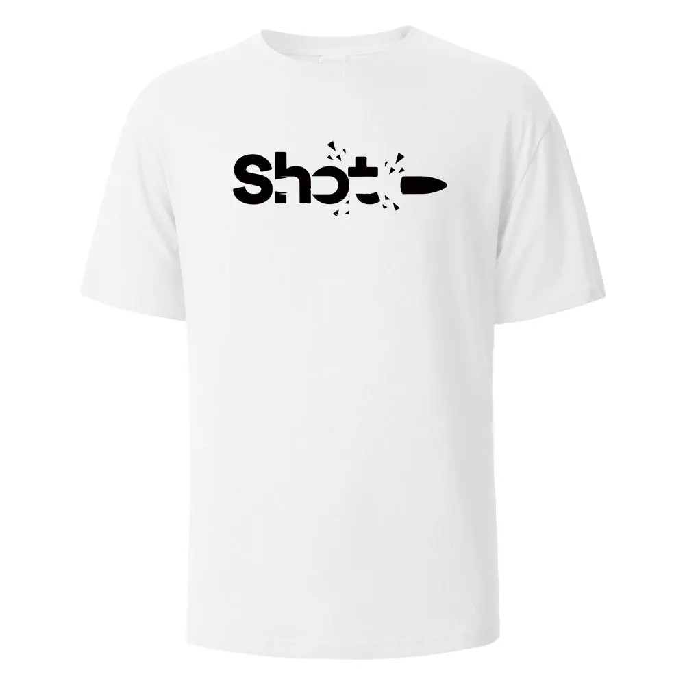 

Men's Printing T-shirt Shoot Tees For Men Wowen 100% Cotton Summer Breathable Short-Sleeved Basic Tops O-neck Oversize ClothingZ