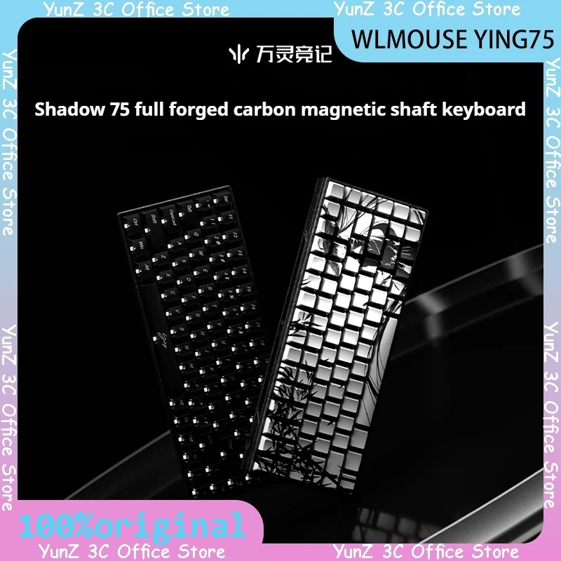 Wlmouse Ying75 Кованая игровая клавиатура из углеродного волокна RGB Цвет Проводные механические переключатели клавиш для компьютера, офиса и мужчин, подарки