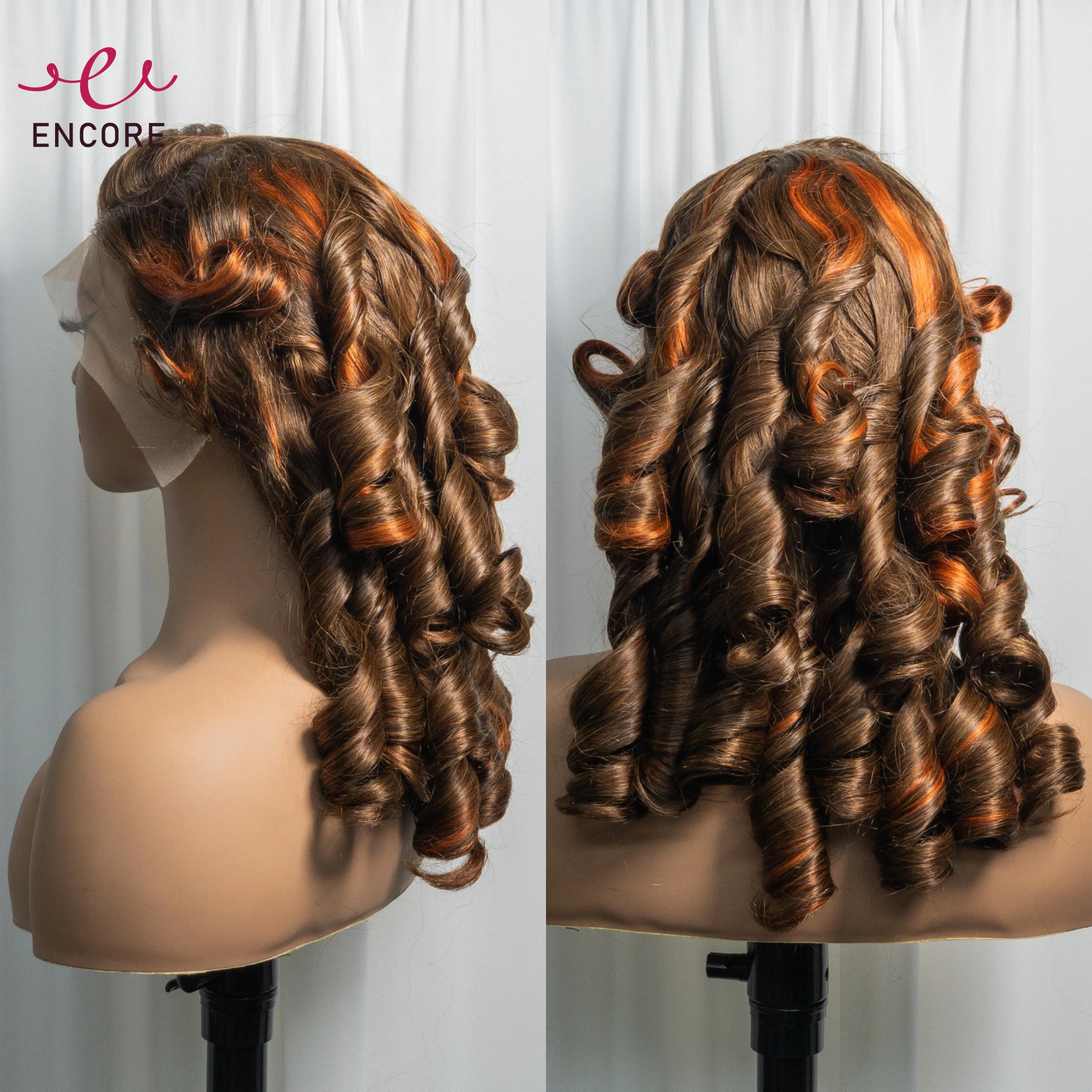 

24 Inch Bouncy Curly Human Hair Wigs Deep Loose 13x4 HD Lace Front Hair Wigs 300% Density Egg Roll Wave Remy Hair Wig Preplucked
