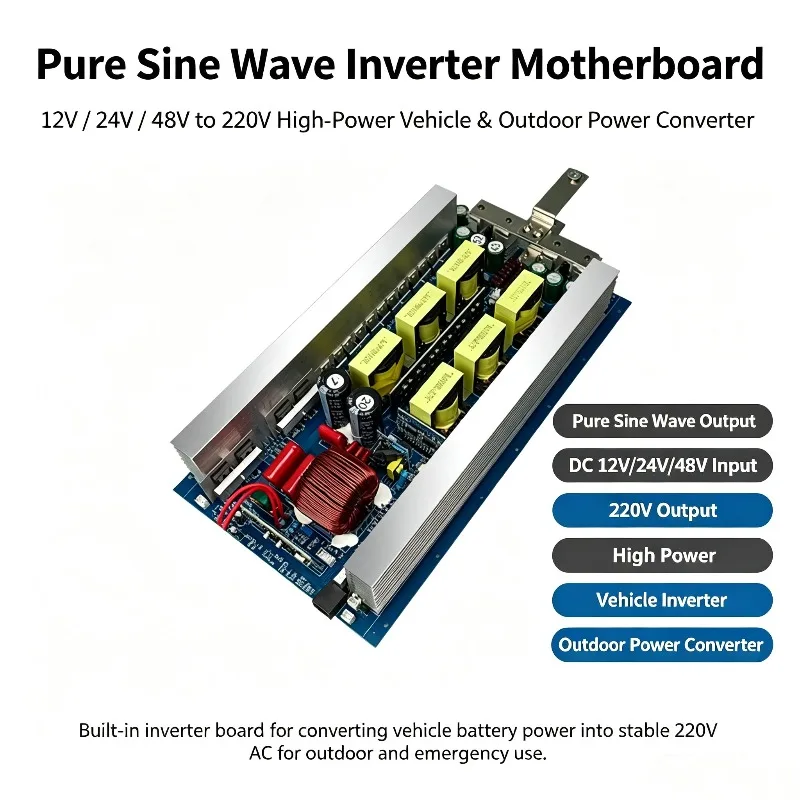 Pure Sine Wave Inverter Main Board, DC 12V/24V/48V to AC 220V Power Converter Board, High Power Inverter Motherboard