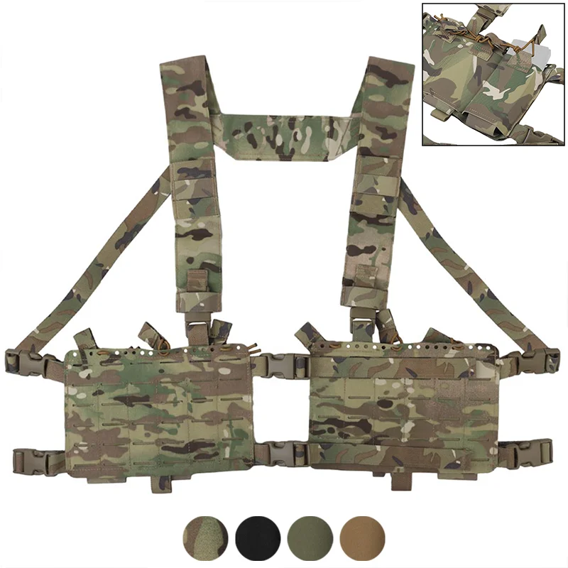 Adjustable Outdoor Chest Rig MOLLE Panel Magazine Pouch Lightweight Design for Hunting Airgun Gear Accessories