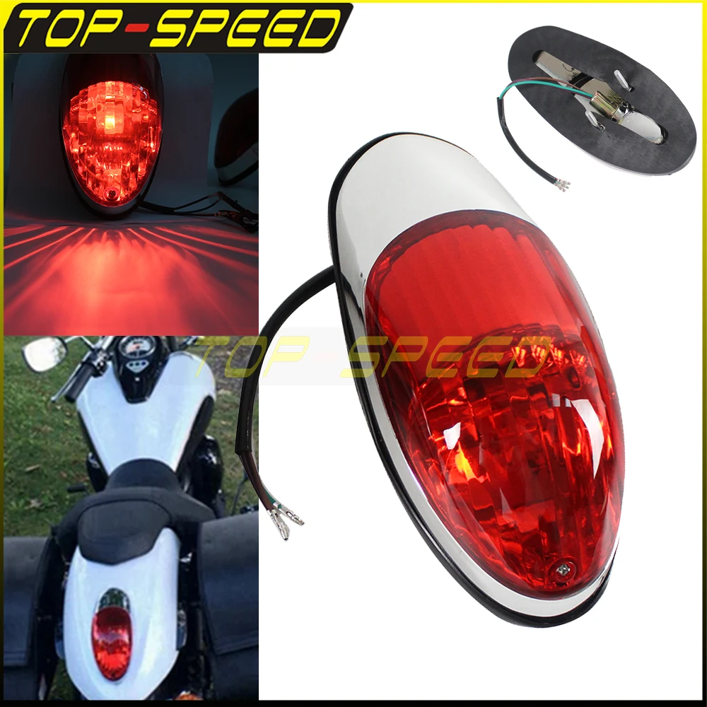 For Kawasaki Honda Shadow V-Star Kawasaki Vulcan 900 1500 Classic VN900C Motorcycle 12V Rear Tail Light Stop Lights Taillights