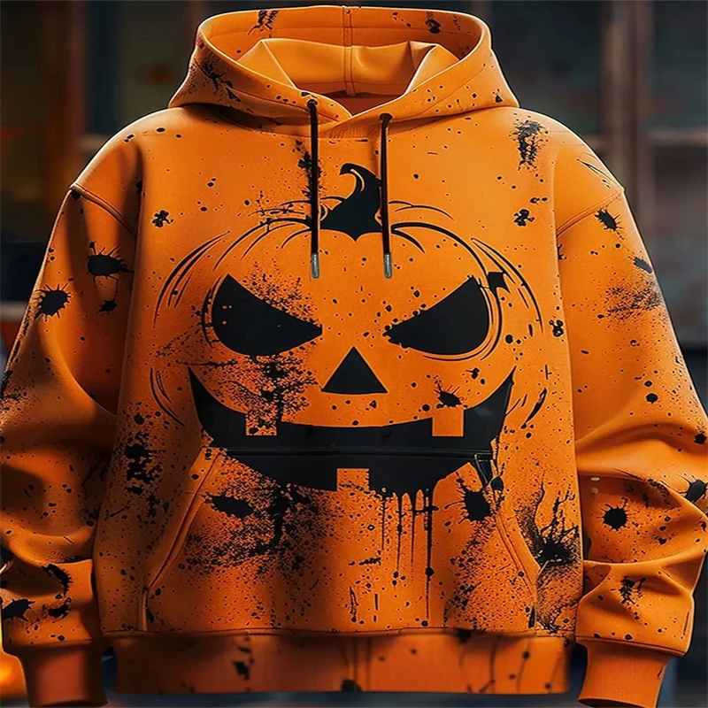 

Halloween Pumpkin Graphic Hoodie for Men Women 3D Prints Casual Pullover Kids Holiday Fashion Hoodies Autumn Long Sleeve Hooded