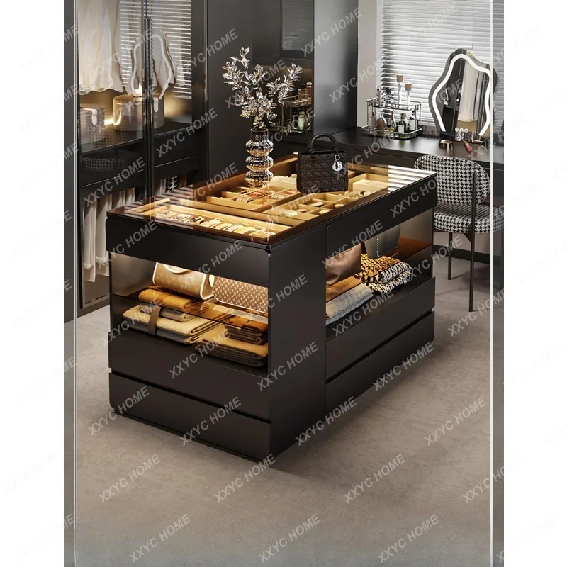 

Modern Simple Jewelry Storage Cabinet Black Clothing Store Jewelry Display Storage Cabinet