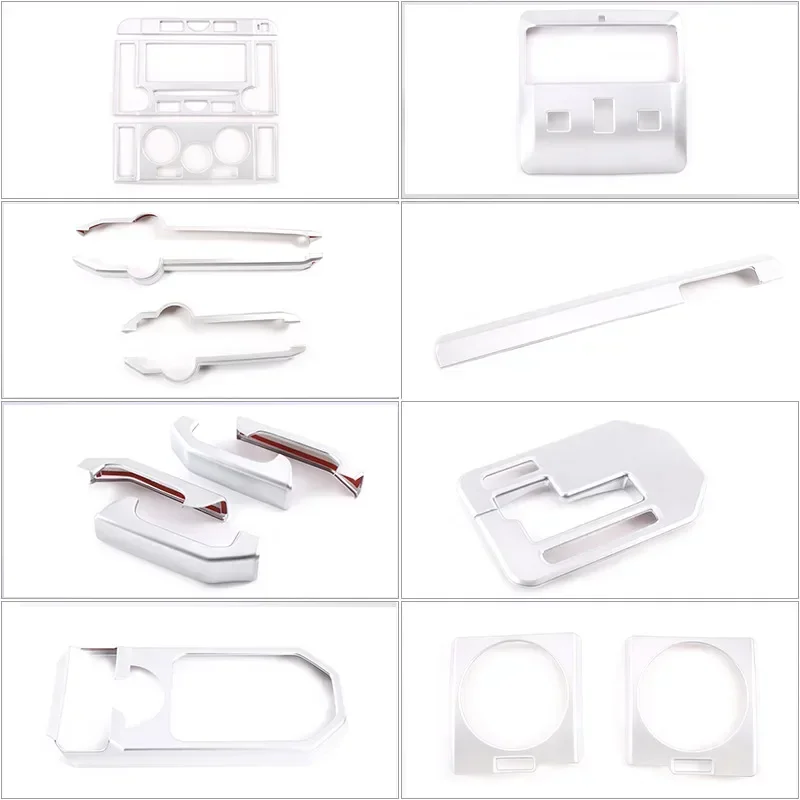 For 2004-2009 Land Rover Discovery 3 LR3 ABS Silver Car Interior Decoration Frame Cover Sticker Interior Decoration Accessories