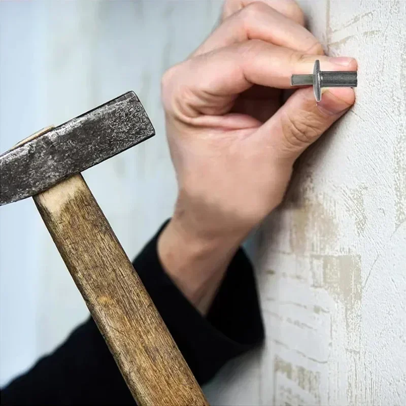 30/50/100pcs Aluminum Expansion Rivets Hammer Drive Piercing Rivets with Stainless Steel Rod for Fastening