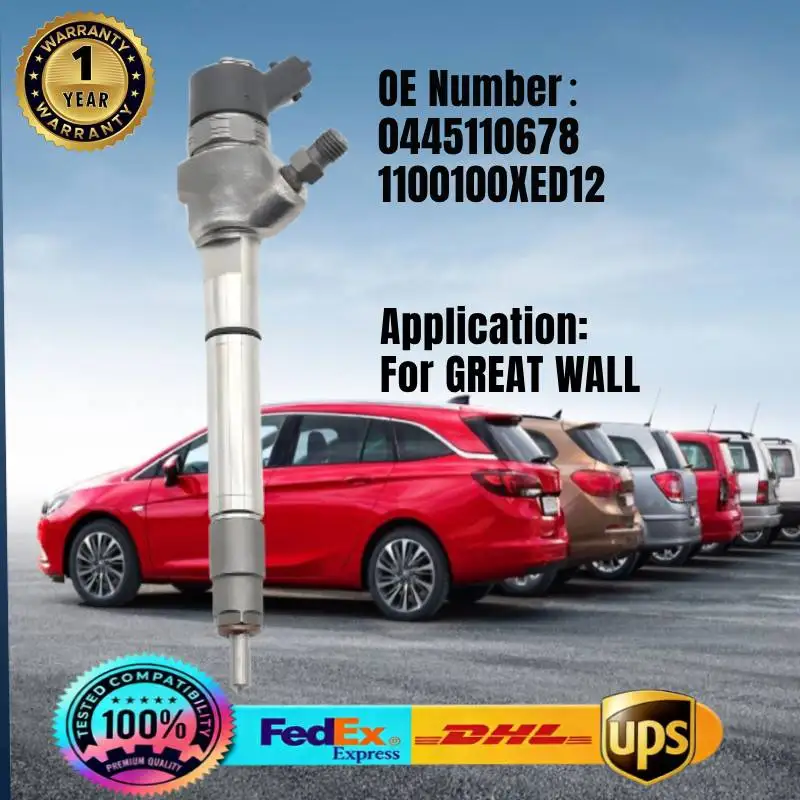 

0445110678 1100100XED12 Common Rail Fuel Injector for GREAT WALL