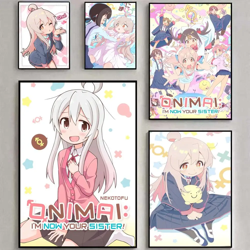 Anime Onimai Im Now Your Sister Kawaii Girl Frameless Wall Artwork Waterproof Art Print Apartment Decor Essentials Poster