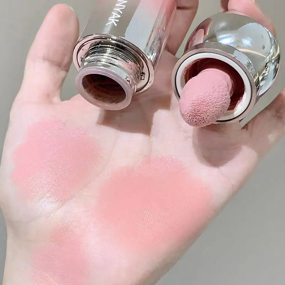 Bastoncino per fard liquido con punta in spugna Guancia naturale Liscio e duraturo Bellezza Fard delicato sulla pelle Tinta Fard in crema impermeabile Trucco