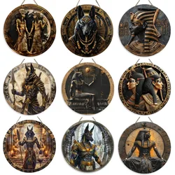 Vintage Egyptian Round Wooden, Egyptian Mysterious Theme Sign, Suitable for Home, Cafe, Apartment, Etc. - Festival, Lover Gift