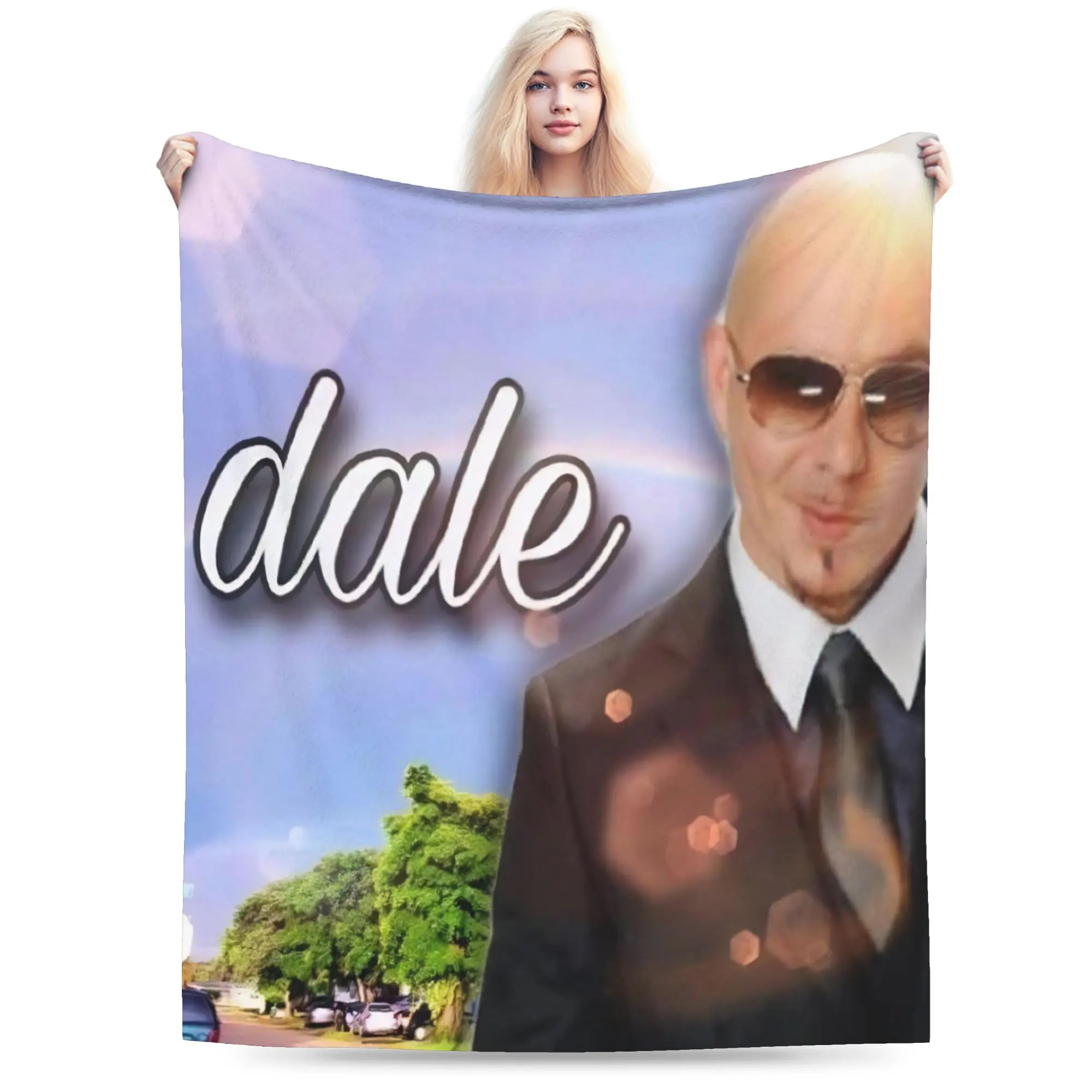 Super Soft Singer Pitbull Tour 2026 Throw Blanket Premium Fleece Flannel Lightweight  Bed Blanket Cozy Fluffy Bedspread