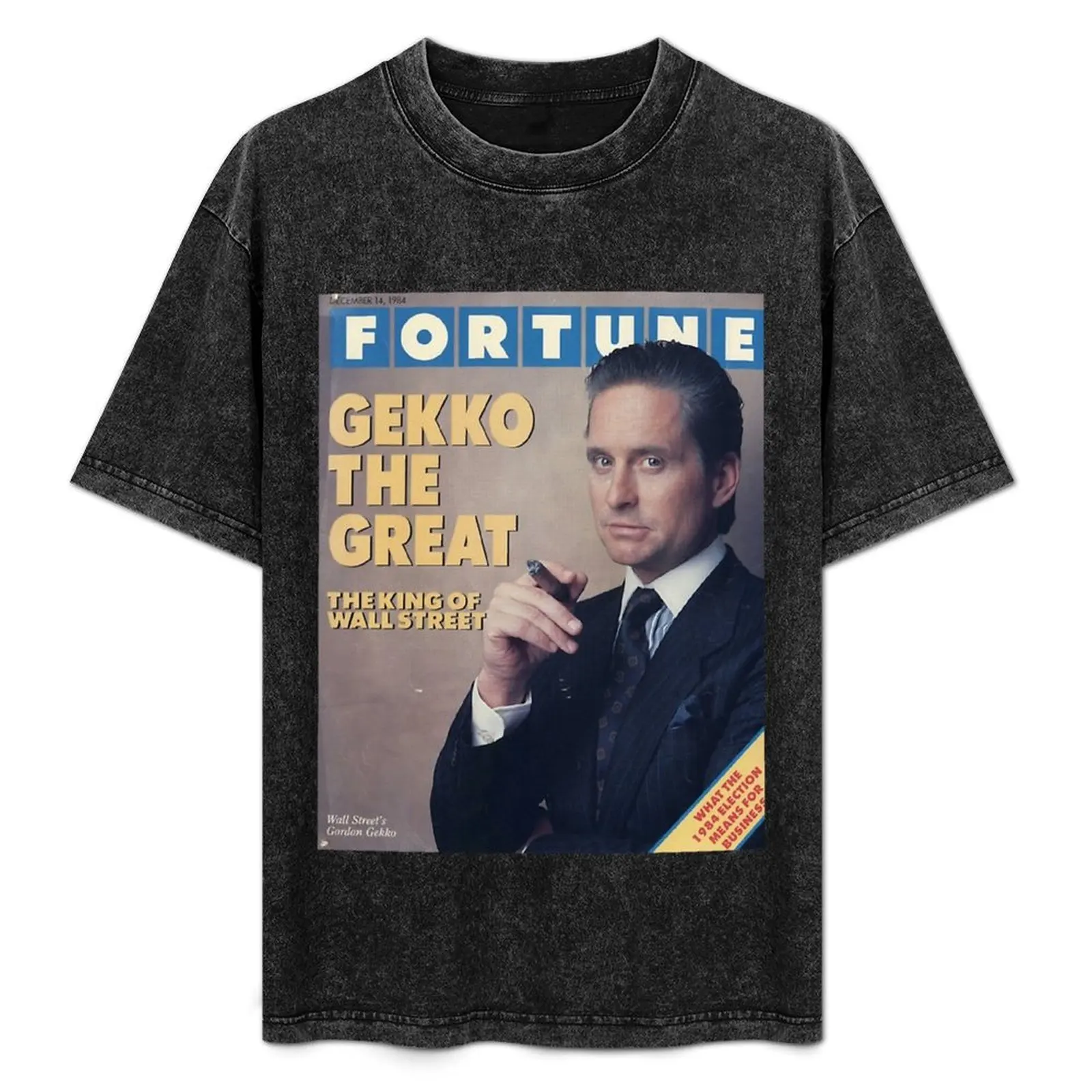 _Gordon Gekko Fortune Magazine poster T-Shirt graphic t shirts sublime plain t shirts men