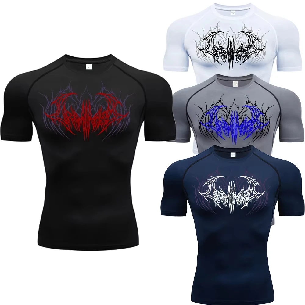 2025Kompressions-T-Shirt für Herren, kurzärmelig, Sport-T-Shirts, Fitness, Laufen, Sportsear, Herren, Fitnessstudio, elastisch, schnell trocknend, Jogging-T-Shirt RL 06659