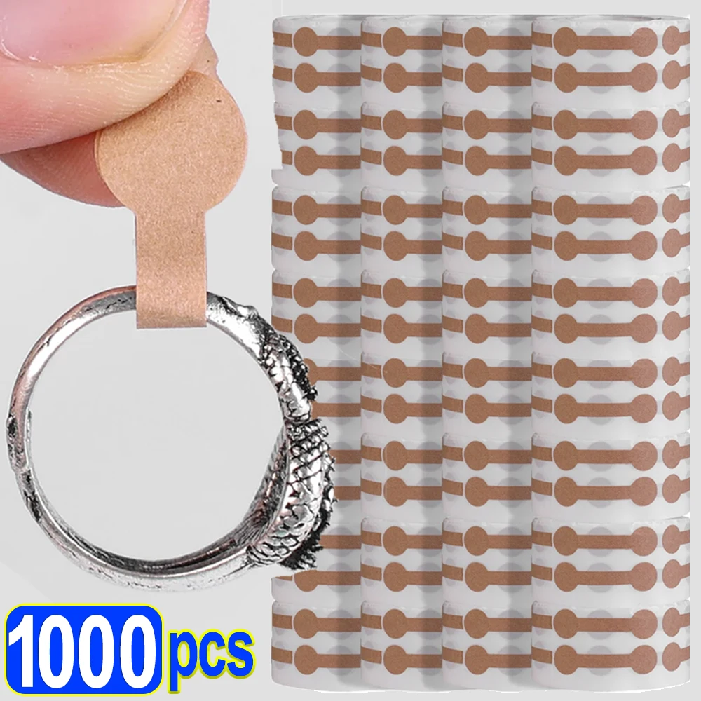 1000pcs/2XRoll Round White Jewellery Labels Self Adhesive Price Dumbell Tags Necklace Ring Labels Paper Jewelry Accessories