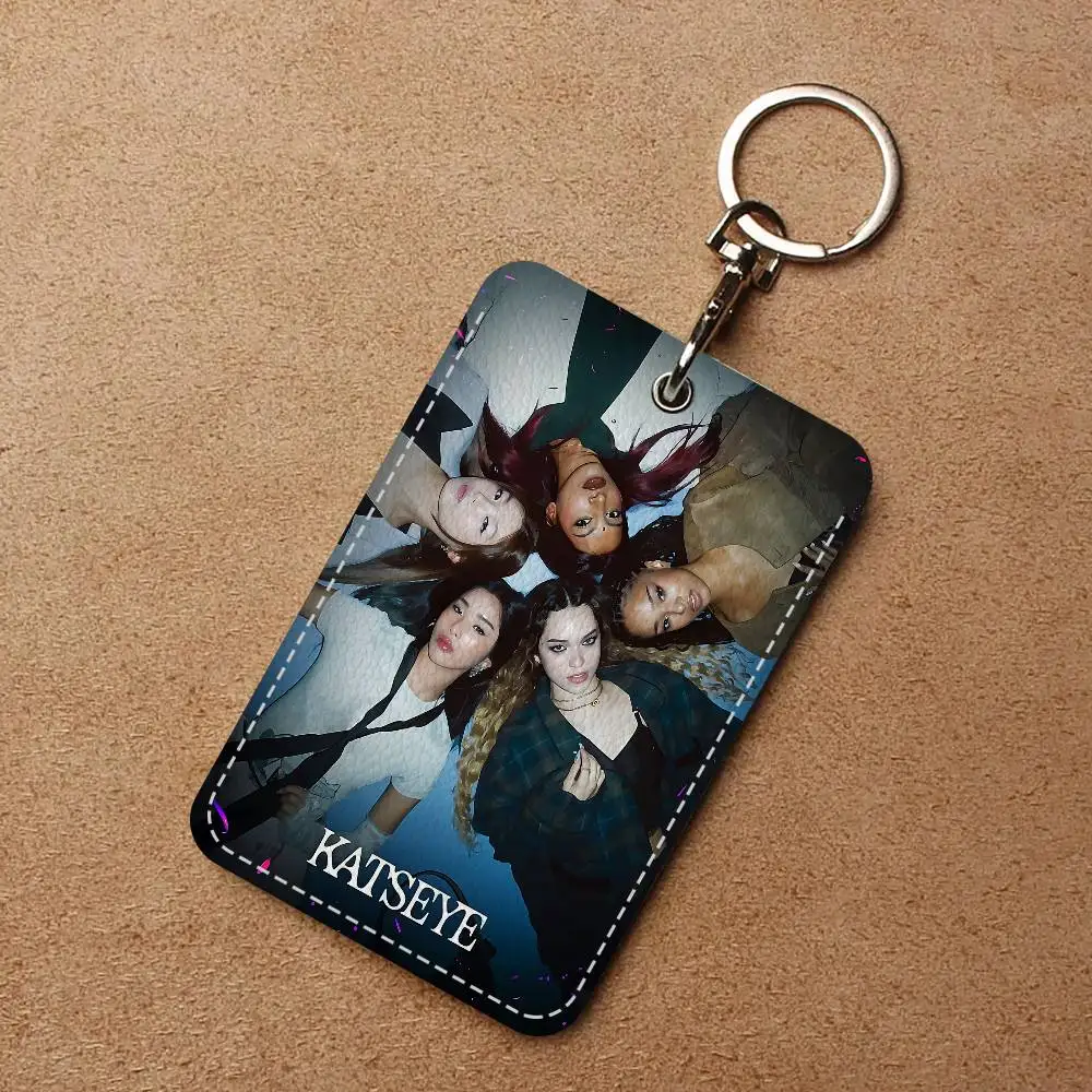 Singer Katseye Bank Card,Subway, Bus Card Holder Keychain Key Ring Door Access Tags ID Card Case Keychain Access