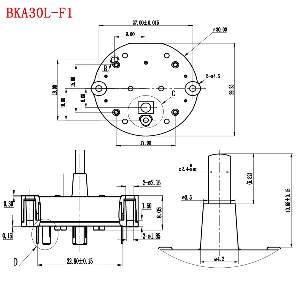 

BKA30L-F1/F3 BKA30-F2 Stepper Motor Auto Instrument Step Motor Low Noise Step Motor VID23-01/VID23-03/VID29-02 DS3075-F11