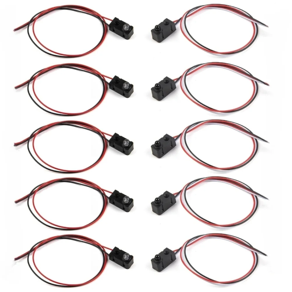 5PCS For IR Break Beam Sensor Module 3/5mm LEDs Counting Module Split Through-Beam Photoelectric Switch For Apply Relay