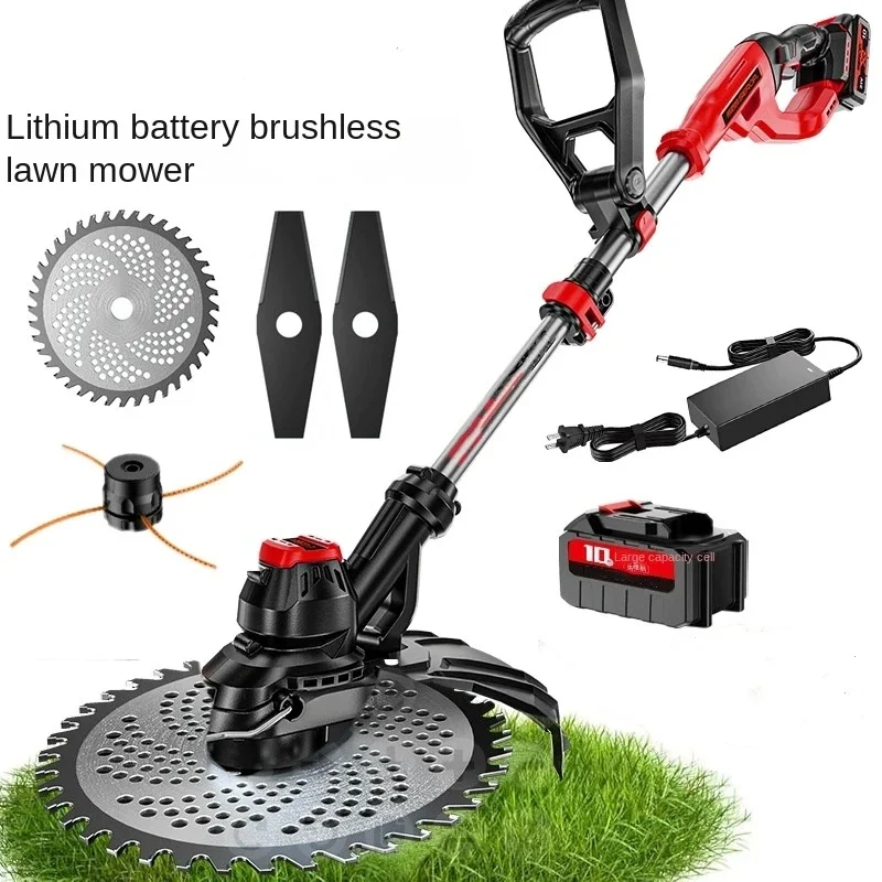 Lithium Battery Brushless Lawn Mower Multi-Function Small Home Handheld Charging Weed Killer Desbrozadora Batería 충전식예초기