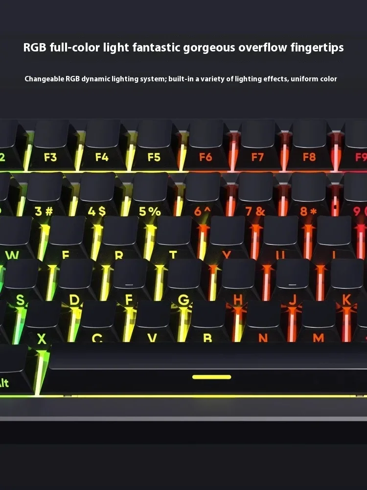 Imagem -05 - Ajazz-teclado Mecânico sem Fio Lado Impresso Custom Rgb Hot Swap Modos 2.4g Fit para pc Win Mac Ios Ak992