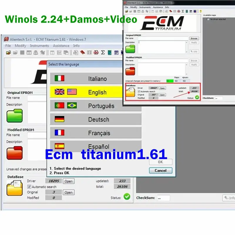 

2025 Лидер продаж Winols 2,24 + Ecm Titanium 26000 + заплата для разблокировки + файлы Damos + видео + руководство пользователя, диагностический инструмент для автомобилей